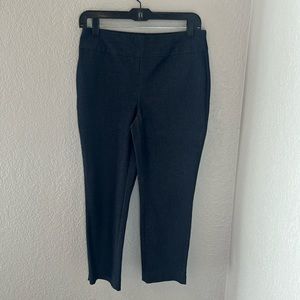 Dark blue denim color Chico’s So Slimming Crop Pants